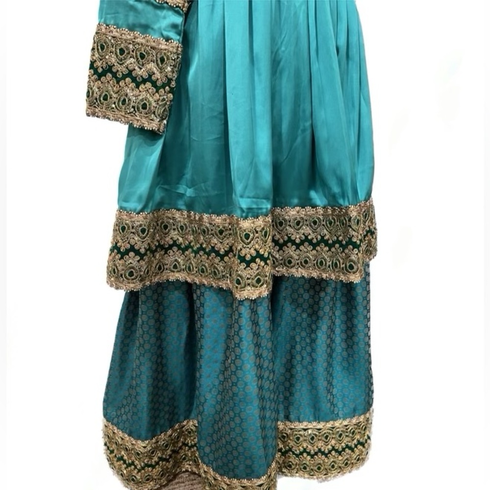 Afghan Clothes Turquoise double layer - Picture 4 of 5